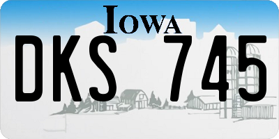 IA license plate DKS745