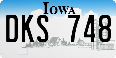 IA license plate DKS748