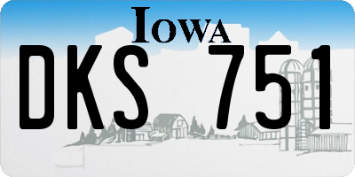 IA license plate DKS751