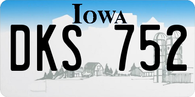 IA license plate DKS752