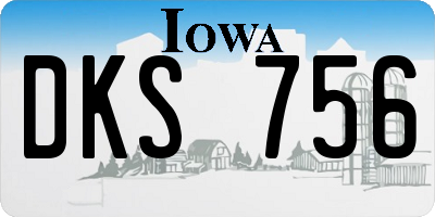 IA license plate DKS756