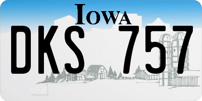 IA license plate DKS757