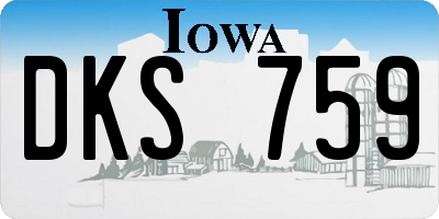 IA license plate DKS759