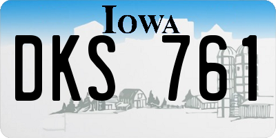 IA license plate DKS761