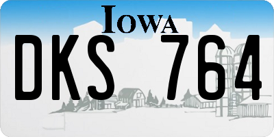 IA license plate DKS764