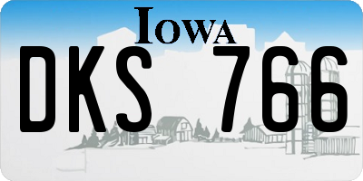 IA license plate DKS766