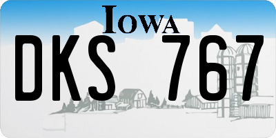 IA license plate DKS767