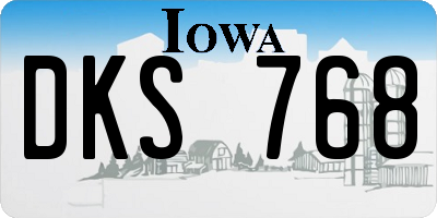IA license plate DKS768