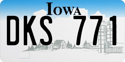 IA license plate DKS771
