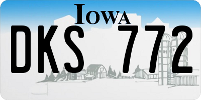 IA license plate DKS772