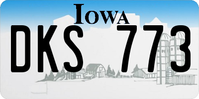 IA license plate DKS773