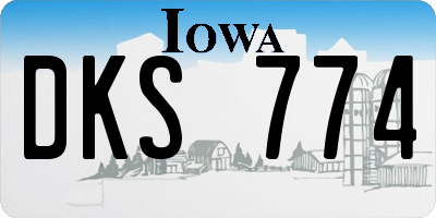 IA license plate DKS774