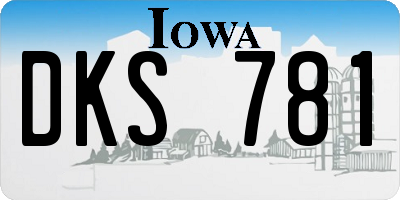 IA license plate DKS781