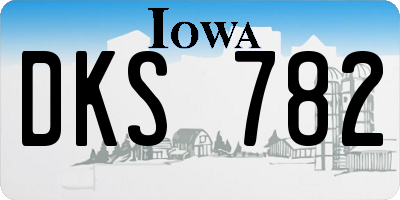IA license plate DKS782