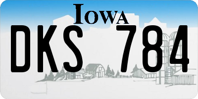 IA license plate DKS784