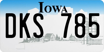 IA license plate DKS785