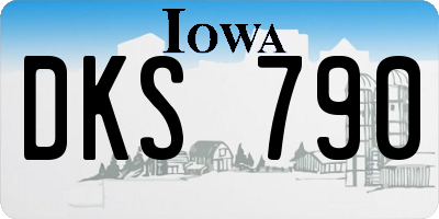 IA license plate DKS790