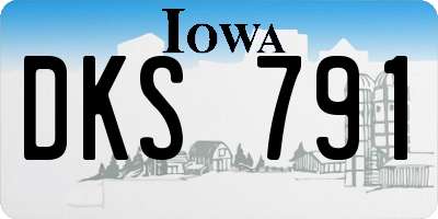 IA license plate DKS791