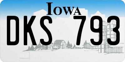IA license plate DKS793