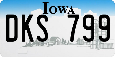 IA license plate DKS799
