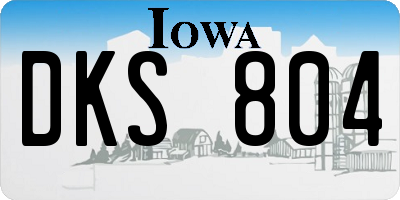 IA license plate DKS804