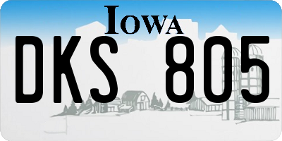 IA license plate DKS805