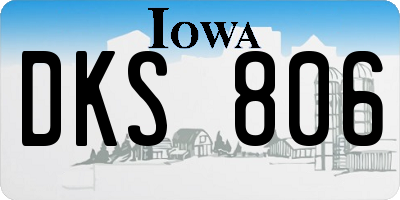 IA license plate DKS806