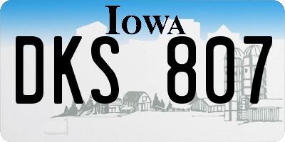 IA license plate DKS807