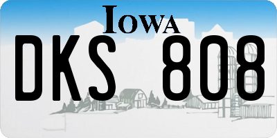 IA license plate DKS808
