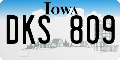 IA license plate DKS809
