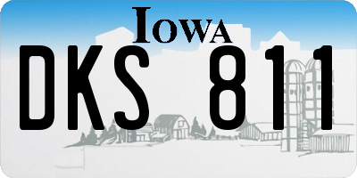 IA license plate DKS811
