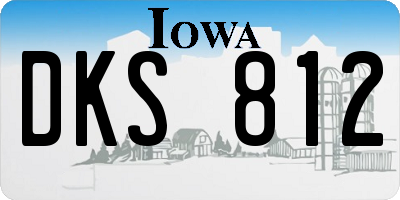 IA license plate DKS812
