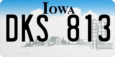 IA license plate DKS813