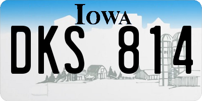 IA license plate DKS814