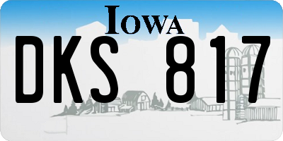 IA license plate DKS817