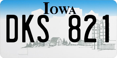 IA license plate DKS821