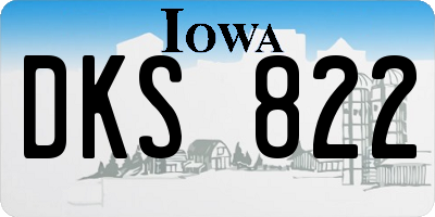 IA license plate DKS822