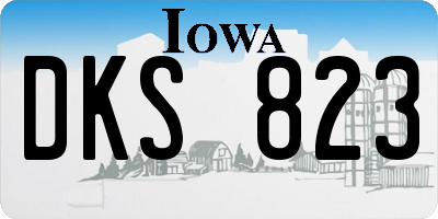 IA license plate DKS823