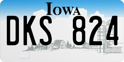 IA license plate DKS824