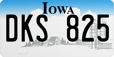 IA license plate DKS825