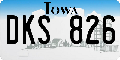 IA license plate DKS826