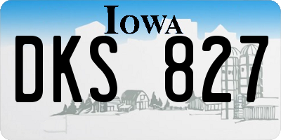 IA license plate DKS827