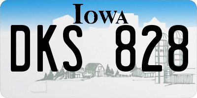 IA license plate DKS828