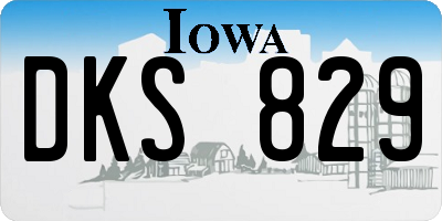 IA license plate DKS829
