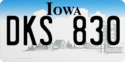 IA license plate DKS830