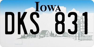IA license plate DKS831