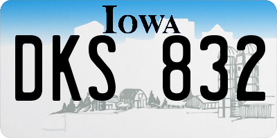 IA license plate DKS832