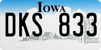 IA license plate DKS833