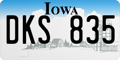 IA license plate DKS835