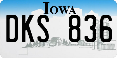 IA license plate DKS836